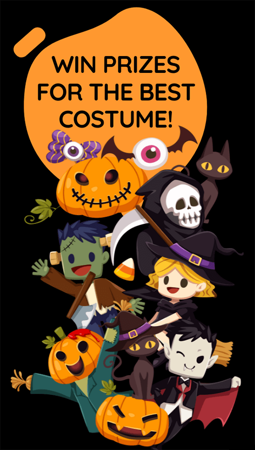 Win prizes for the best costume!